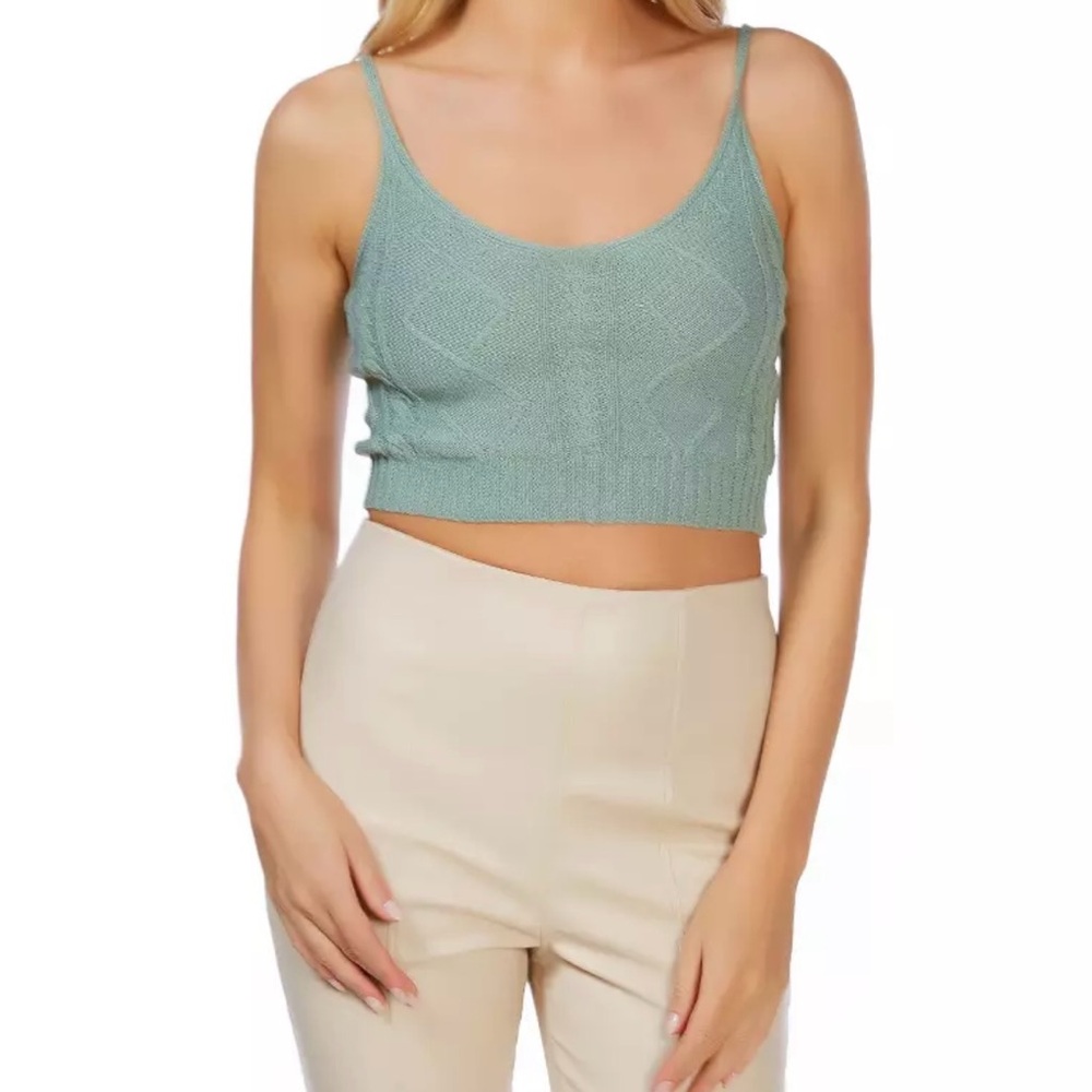 IRIS Y2K Crop Cami L Spaghetti Strap Top Coastal Granddaughter Boho Minimalist